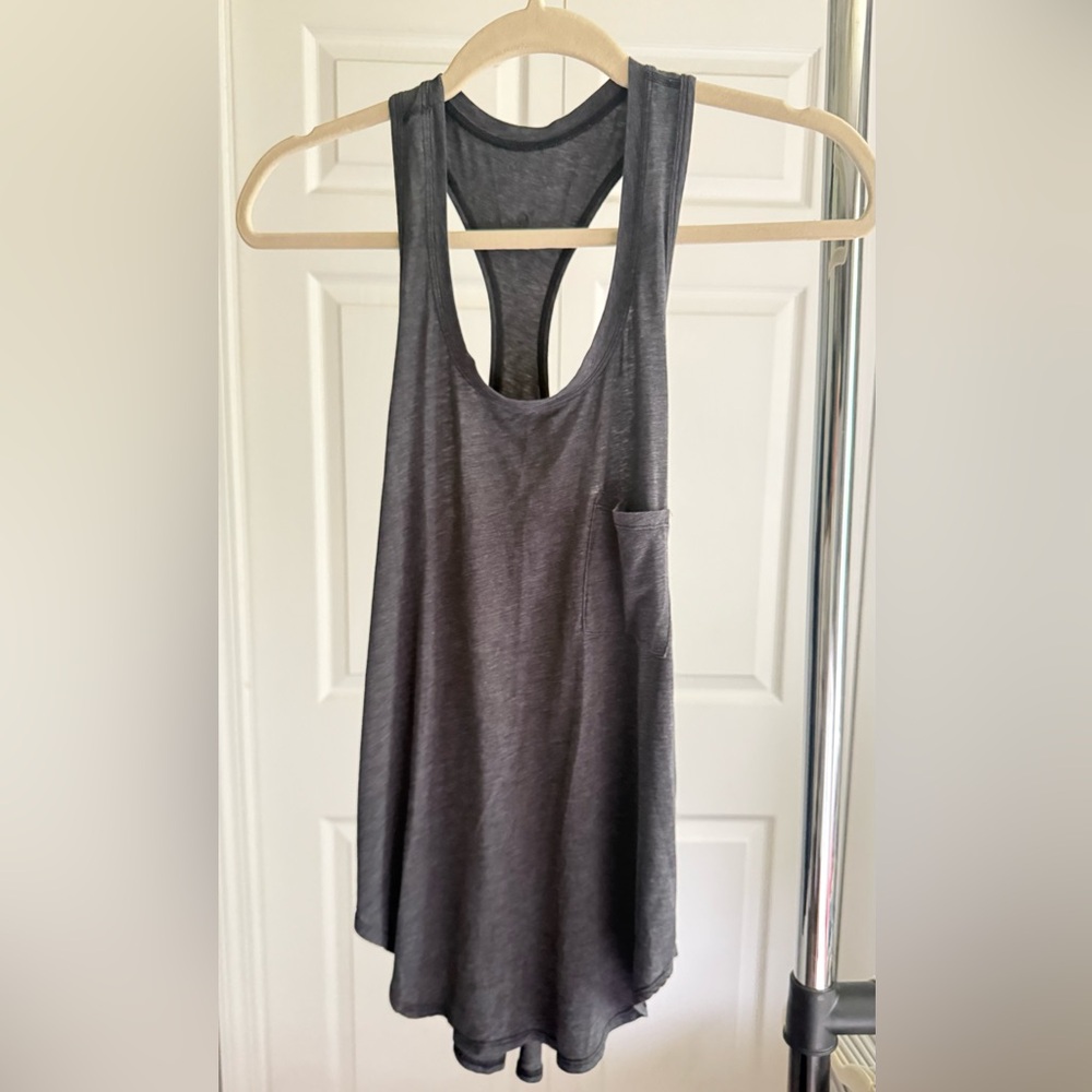 #1 Gray Racerback Tank Top - Picture 3 of 3